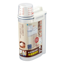 일본 아스벨 손잡이 쌀통 2kg/잡곡보관용기